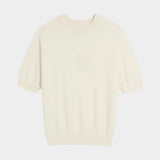Ivory DEMYLEE Irelia cashmere top photographed flat for YUCCA, a women’s boutique in Denver