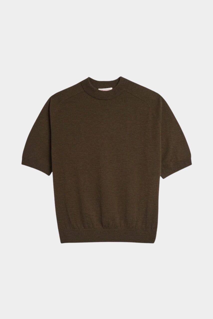 Demylee - Irelia Fine Merino Wool Top - Moss - Shirts & Tops - YUCCA, Artistic clothing for women, boutique near me.