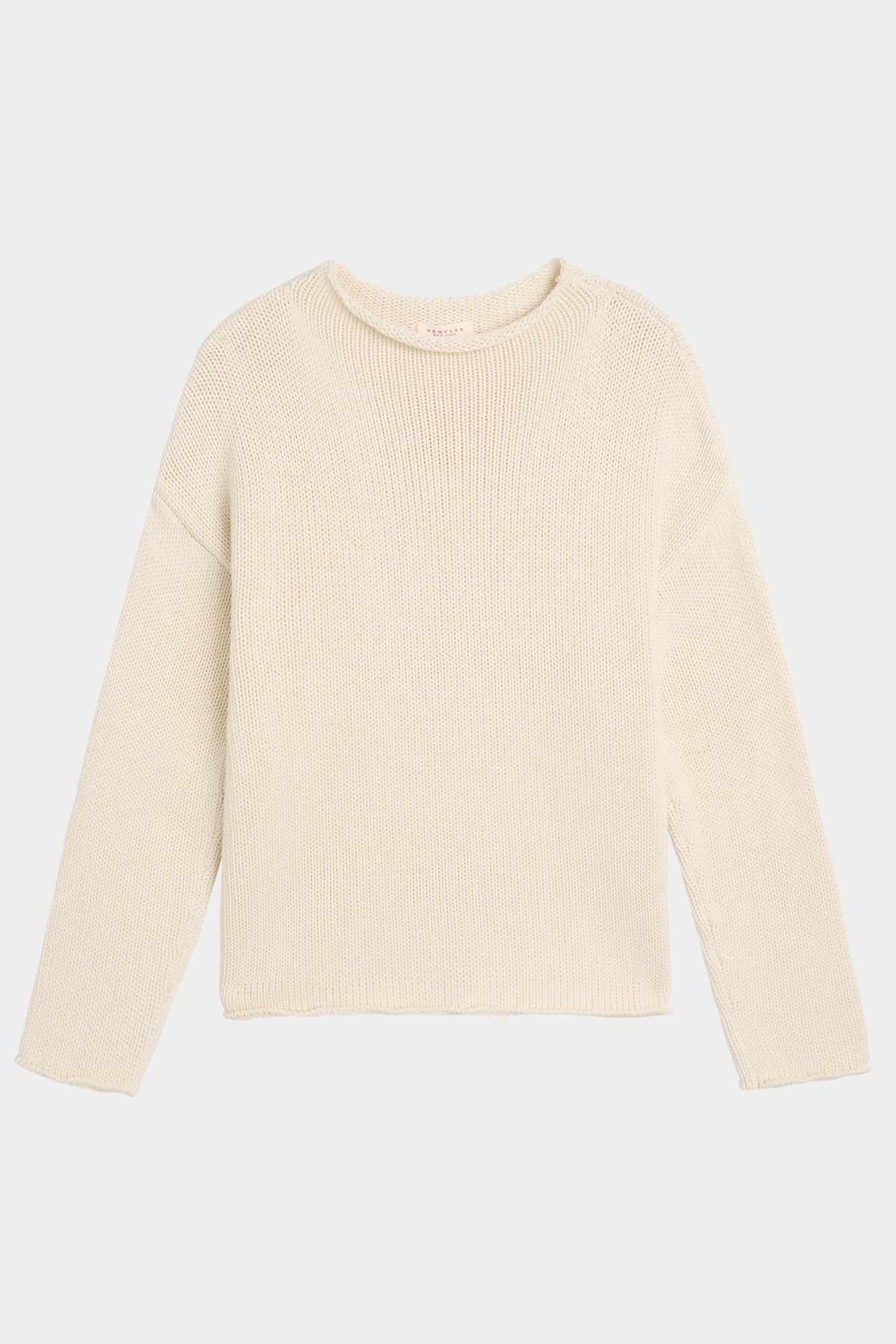 Demylee Lamis Cotton Sweater in Off White lfront product view at YUCCA Denver