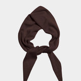 DEMYLEE Nessa Small Cashmere Scarf Espresso tied product view at YUCCA Denver