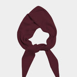 DEMYLEE Nessa Small Cashmere Scarf Garnet tied front product view at YUCCA Denver
