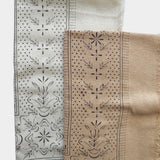 Eco Raw Studio - Raw Silk Bandana - Oatmeal x Black Ink - Bandanas - YUCCA, artistic accessories, boutique near me, shop local denver.