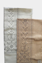 Eco Raw Studio - Raw Silk Bandana - Oatmeal x Black Ink - Bandanas - YUCCA, artistic accessories, boutique near me, shop local denver.