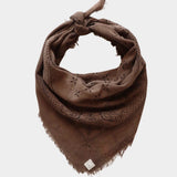 Eco Raw Studio - Raw Silk Bandana - Chocolate x Brown Ink - Bandana - YUCCA, artistic accessories, boutique near me.