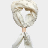 Eco Raw Studio - Raw Silk Bandana - Cream x Black Ink - Bandanas - YUCCA, artistic accessories, boutique near me, shop local denver.