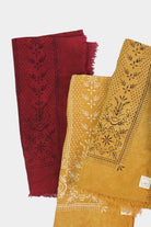 Eco Raw Studio - Raw Silk Bandana - Desert Gold x Black Ink - Bandana - YUCCA, artistic accessories, boutique near me, shop local denver.