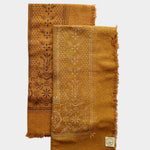 Eco Raw Studio - Raw Silk Bandana - Desert Gold x Black Ink - Bandana - YUCCA, artistic accessories, boutique near me.