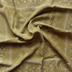Eco Raw Studio - Raw Silk Bandana - Olive Green x White Ink - YUCCA, artistic accessories, boutique near me, shop local denver.