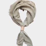 Eco Raw Studio - Raw Silk Bandana - Sage Grey x White Ink - Bandanas - YUCCA, artistic accessories, boutique near me, shop local denver.