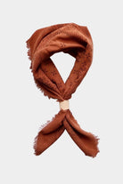Eco Raw Studio - Raw Silk Bandana - Terracotta x Black Ink - Bandanas - YUCCA, artistic accessories, boutique near me, shop local denver.