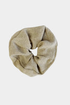 Eco Raw Studio - Raw Silk Scrunchie - Sage Grey - YUCCA, artistic accessories, boutique near me, shop local denver.