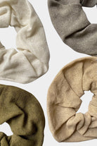 Eco Raw Studio - Raw Silk Scrunchies - Olive - YUCCA, artistic accessories, boutique near me, shop local denver.