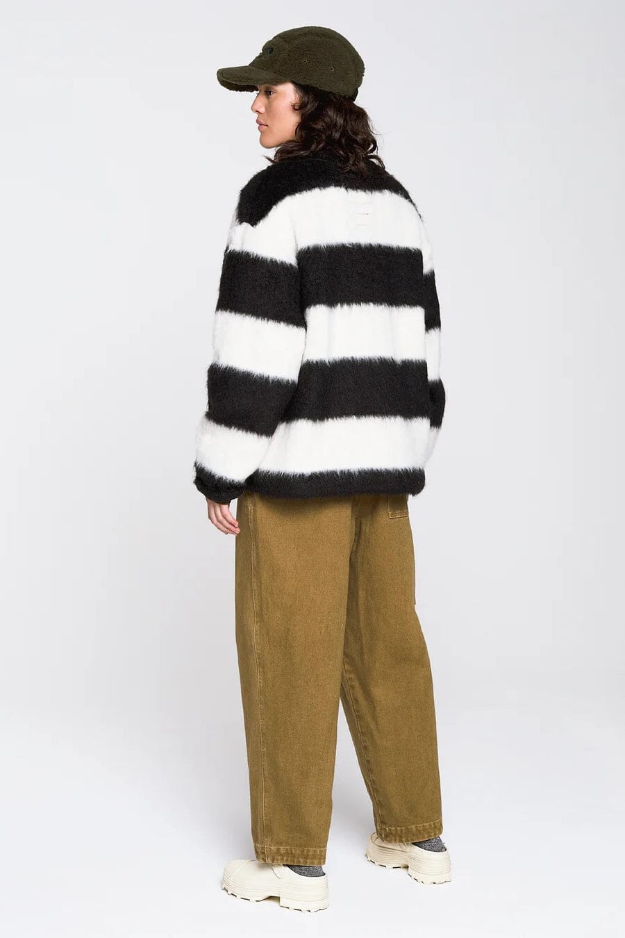 Girls Of Dust | Basic Cardigan In Mohair Stripes - SHOP YUCCA Coats & Jackets GIRLS OF DUST - YUCCA 