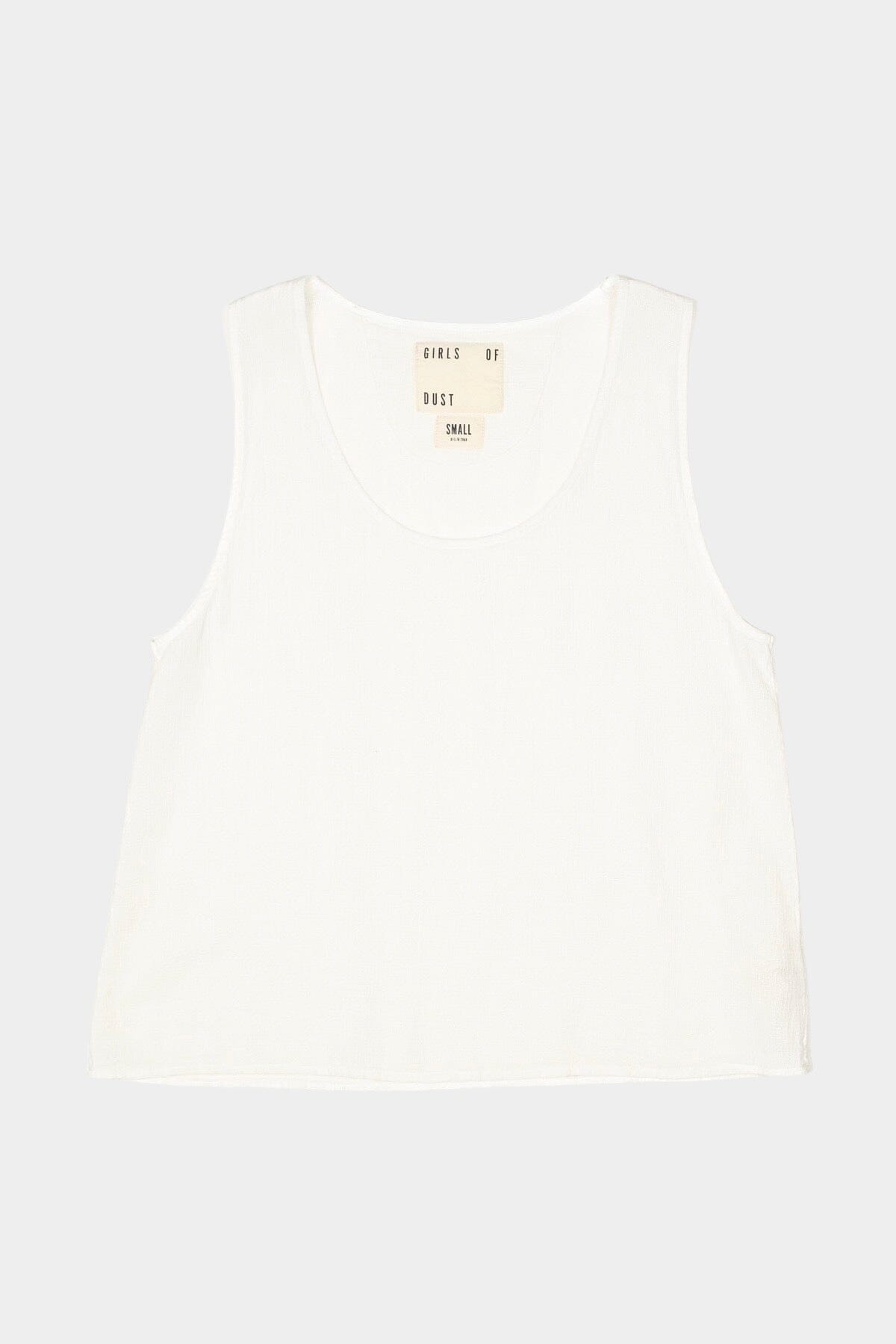 Girls Of Dust - Gazebo Cotton Tank Top - Milk - Shirts & Tops - YUCCA, Yucca store Denver, women’s high quality tops.