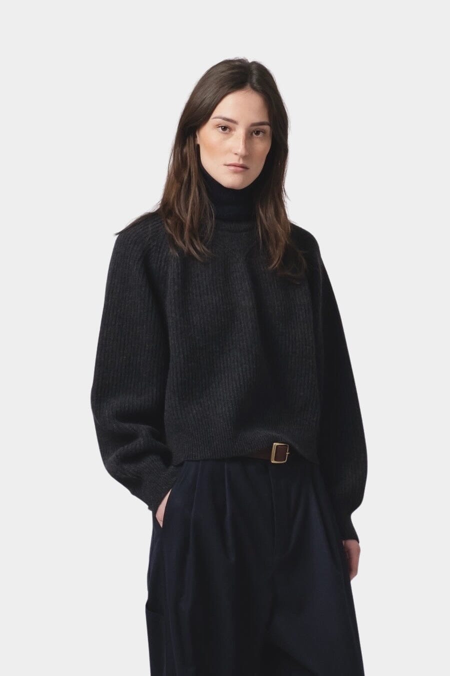 Girls Of Dust - Puddle Sweater - Delta Asphalt - Knitwear- YUCCA, Women’s clothing store Denver, women’s clothing website.