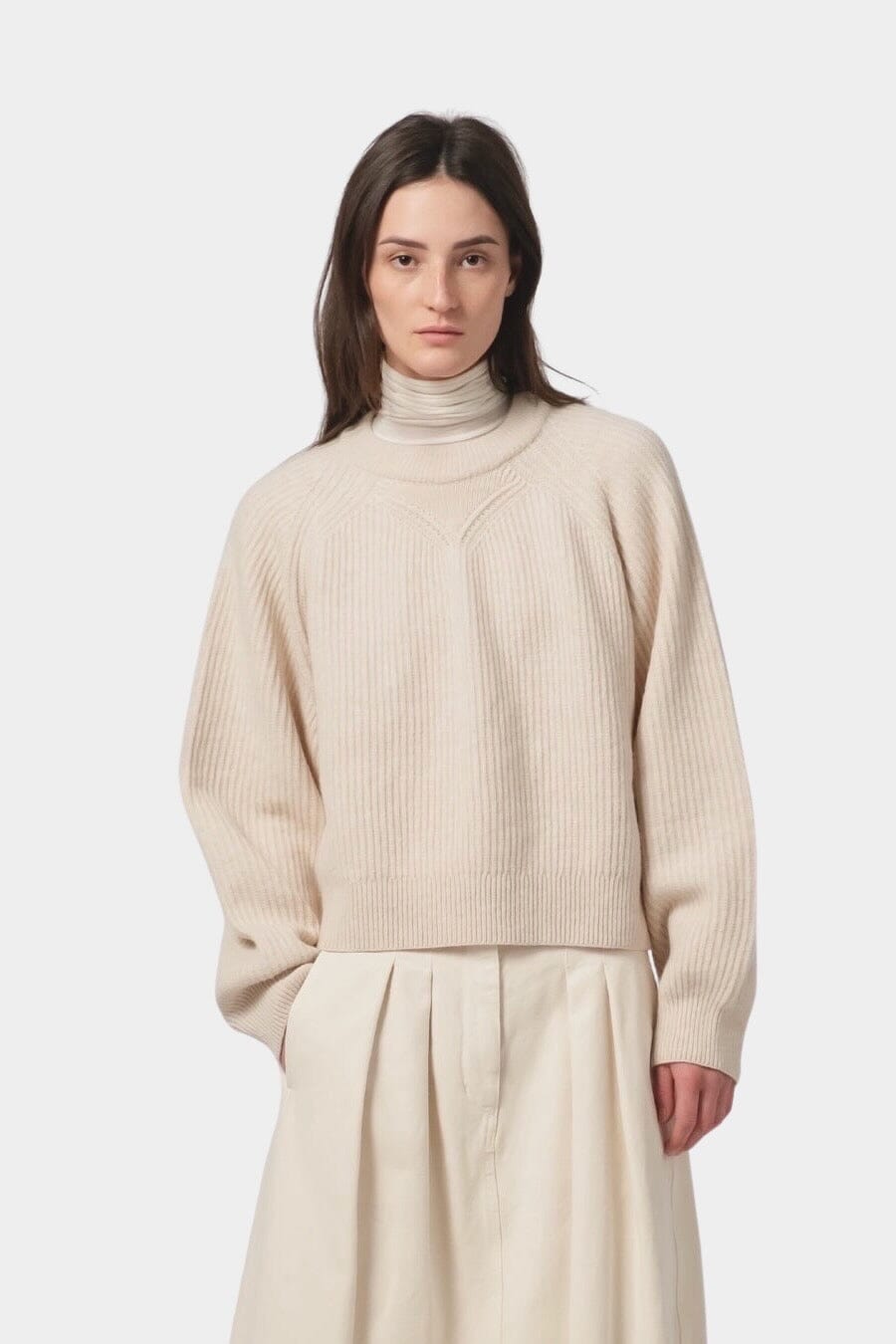 GIRLS OF DUST - Puddle Sweater - Delta Wheat - Knitwear - YUCCA, women’s clothing website, women’s high quality sweater.