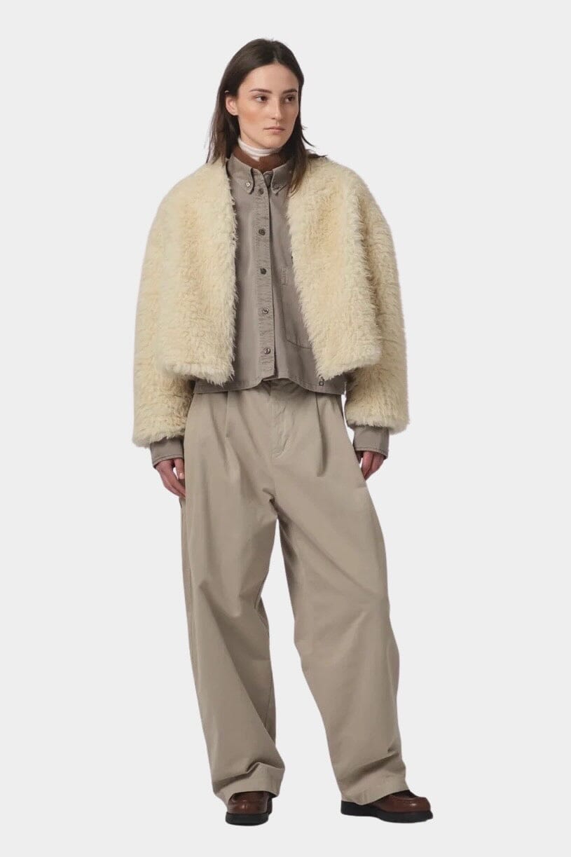 Girls Of Dust - Shetland Jacket Alaska Fluff - Ecru - Jacket & Coats - YUCCA, Women’s clothing store Denver, shop local.