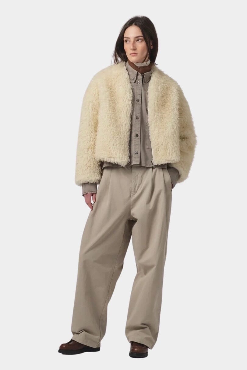 Girls Of Dust - Shetland Jacket Alaska Fluff - Ecru - Jacket & Coats - YUCCA, Women’s clothing store Denver, shop local.