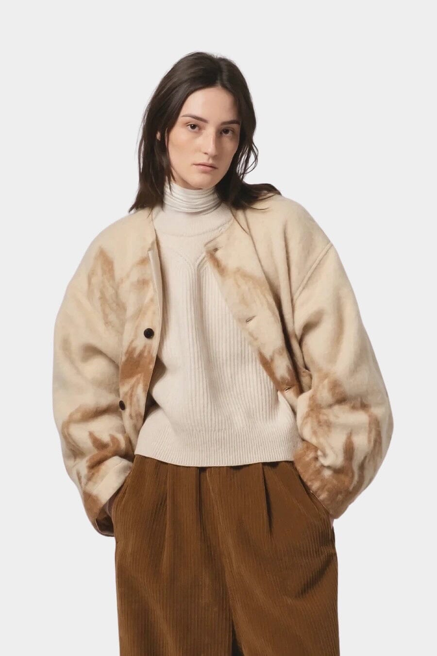 Girls Of Dust - Nuclear Jacket Mountain Jacquard - Brown/Cream - Jacket & Coats - YUCCA, Women’s store Denver, shop local.