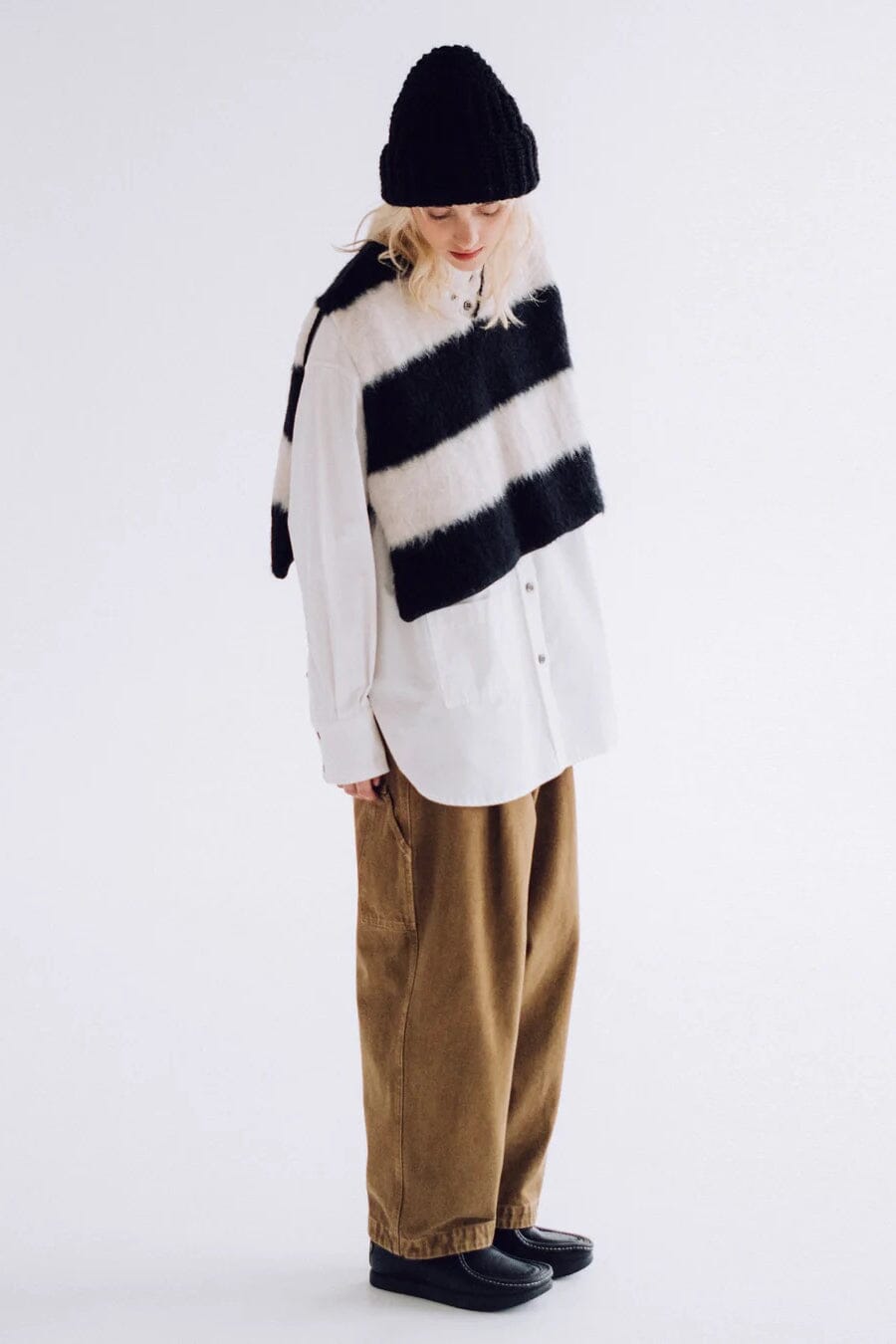 Girls Of Dust | Vee Vest In Mohair Stripes - SHOP YUCCA Coats & Jackets GIRLS OF DUST - YUCCA 