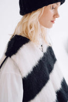 Girls Of Dust | Vee Vest In Mohair Stripes - SHOP YUCCA Coats & Jackets GIRLS OF DUST - YUCCA 