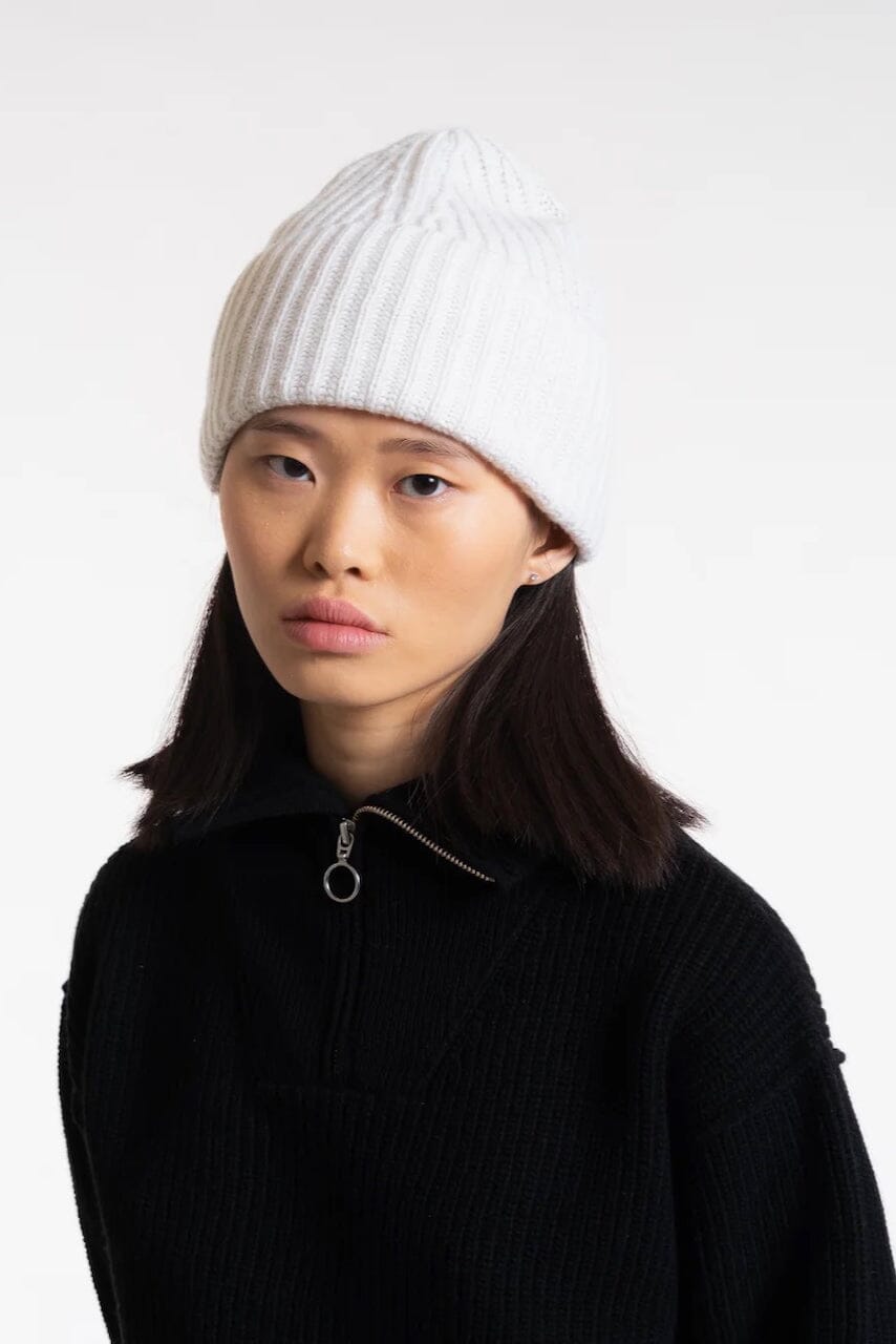 Girls Of Dust - Wool Cashmere Beanie - Cloud - Beanie - YUCCA, artistic accessories, boutique near me, shop local denver.