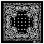 Hey Gang - Bandana - Black - YUCCA, artistic accessories, boutique near me, shop local denver.