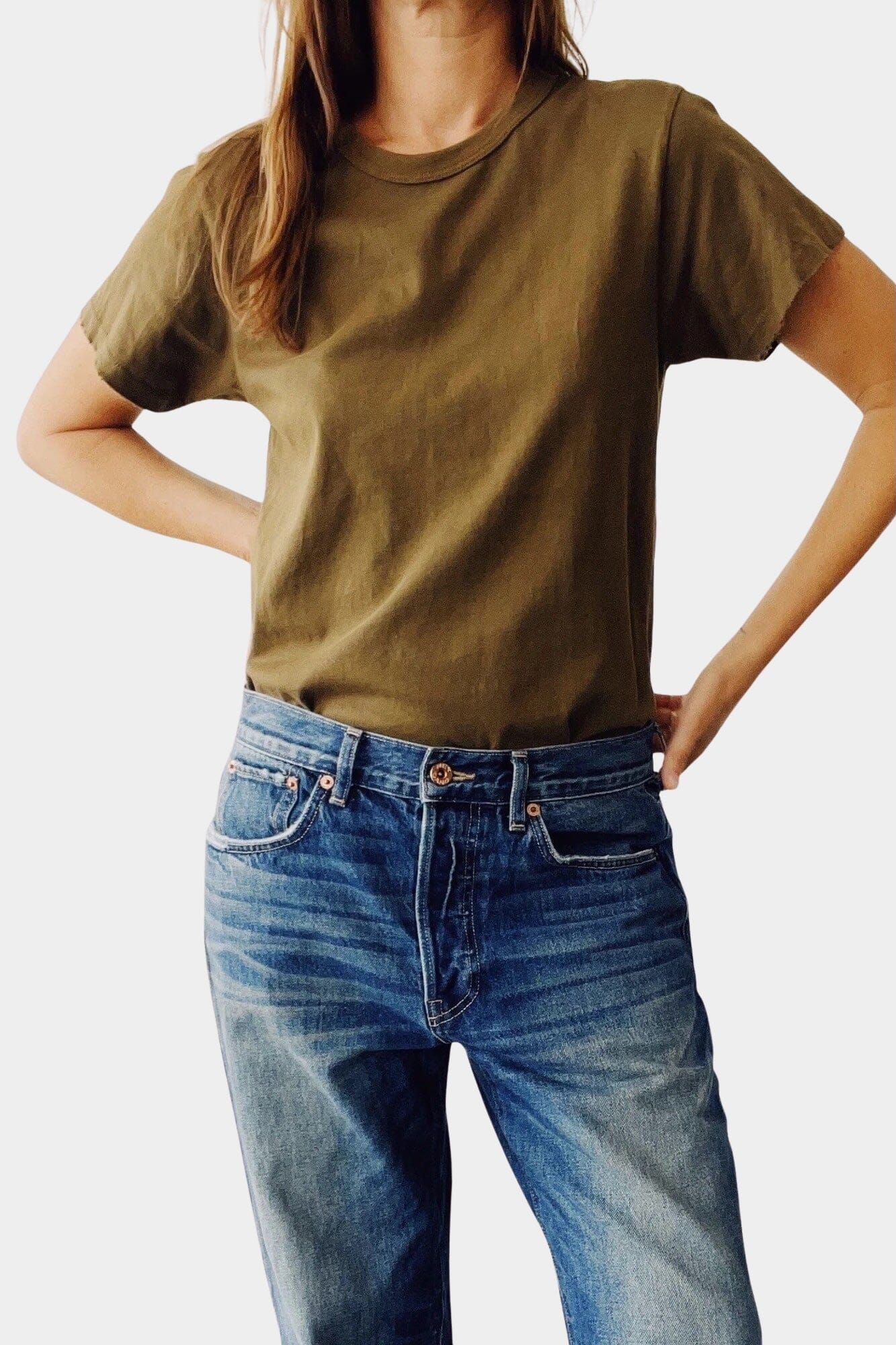 HEY GANG | The Crew - Olive - SHOP YUCCA Tops & Tees HEY GANG - YUCCA, Yucca store Denver, women’s clothing boutique near me, high quality capsule wardrobe, boutiques near me, women’s high quality top.