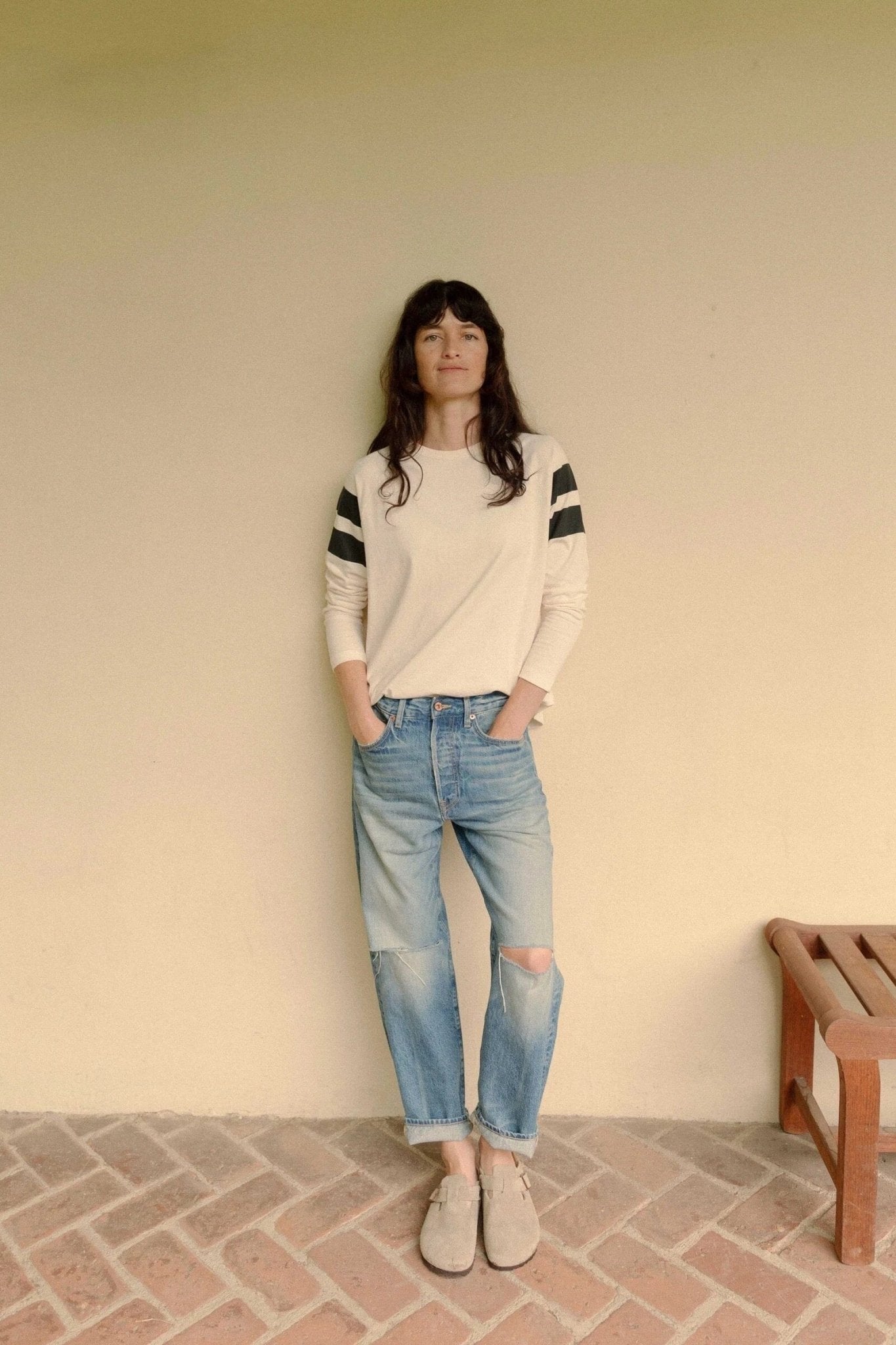 Hey Gang | The Loose Crop In Earl Destroy - SHOP YUCCA Pants HEY GANG - YUCCA, Best boutique shopping in Denver, boutiques Denver, high end denim jeans online, capsule wardrobe, shop local Denver.