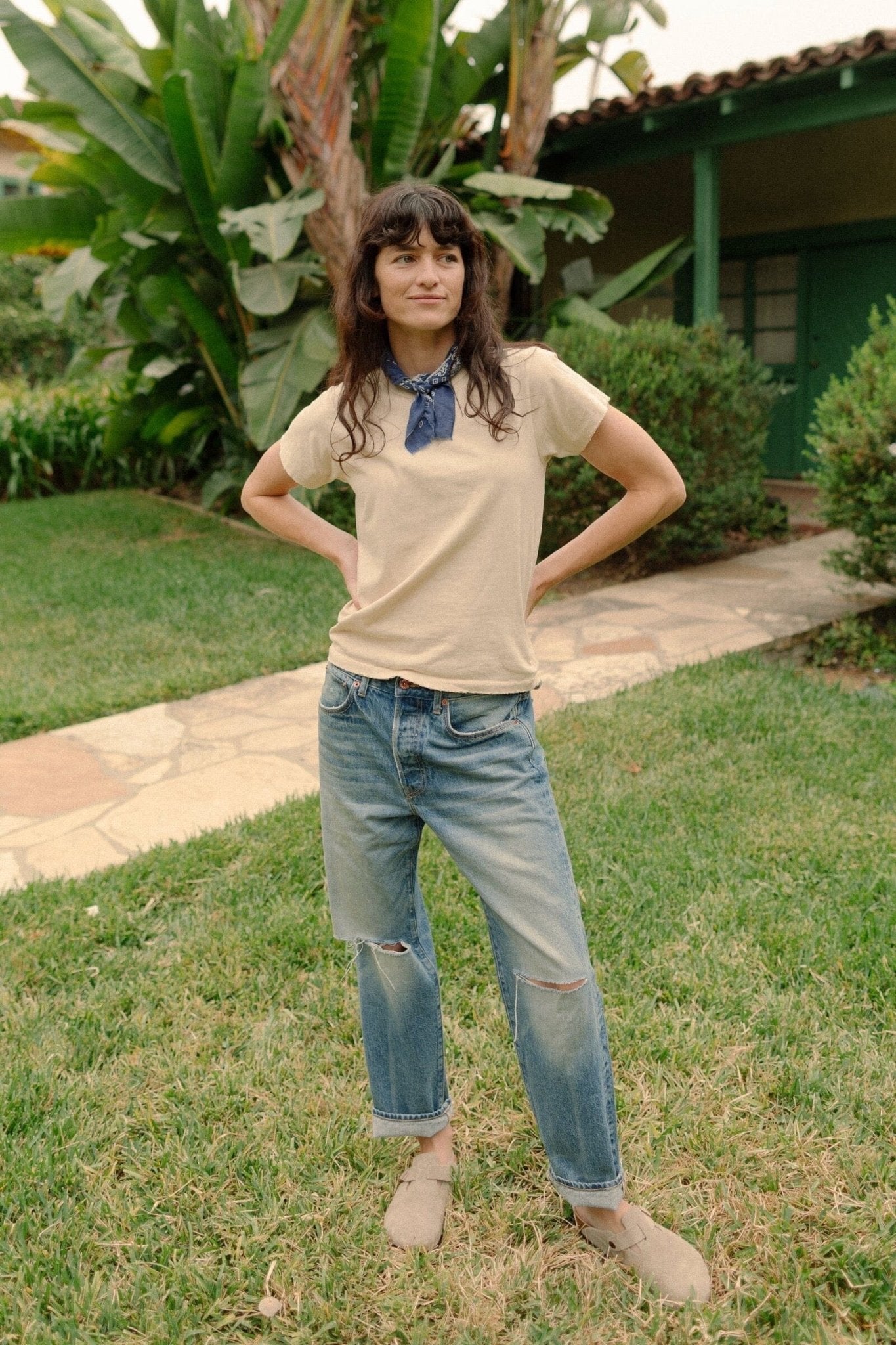 Hey Gang | The Loose Crop In Earl Destroy - SHOP YUCCA Pants HEY GANG - YUCCA, Best boutique shopping in Denver, boutiques Denver, high end denim jeans online, capsule wardrobe, shop local Denver.