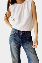 Hey Gang | Muscle Tee In White - SHOP YUCCA Shirts & Tops HEY GANG - YUCCA 