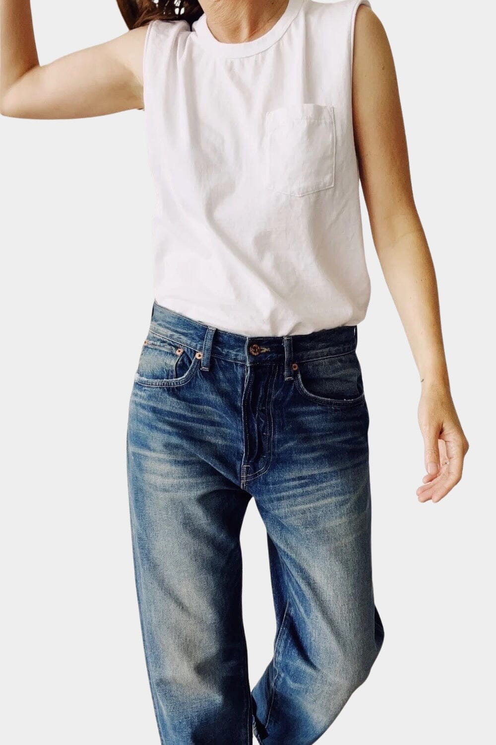 Hey Gang | Muscle Tee In White - SHOP YUCCA Shirts & Tops HEY GANG - YUCCA 
