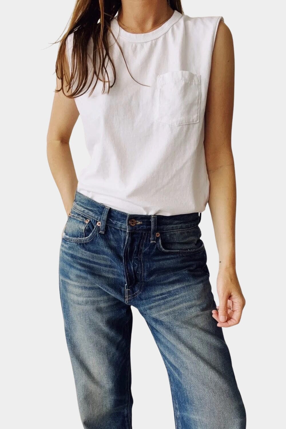 Hey Gang | Muscle Tee In White - SHOP YUCCA Shirts & Tops HEY GANG - YUCCA 