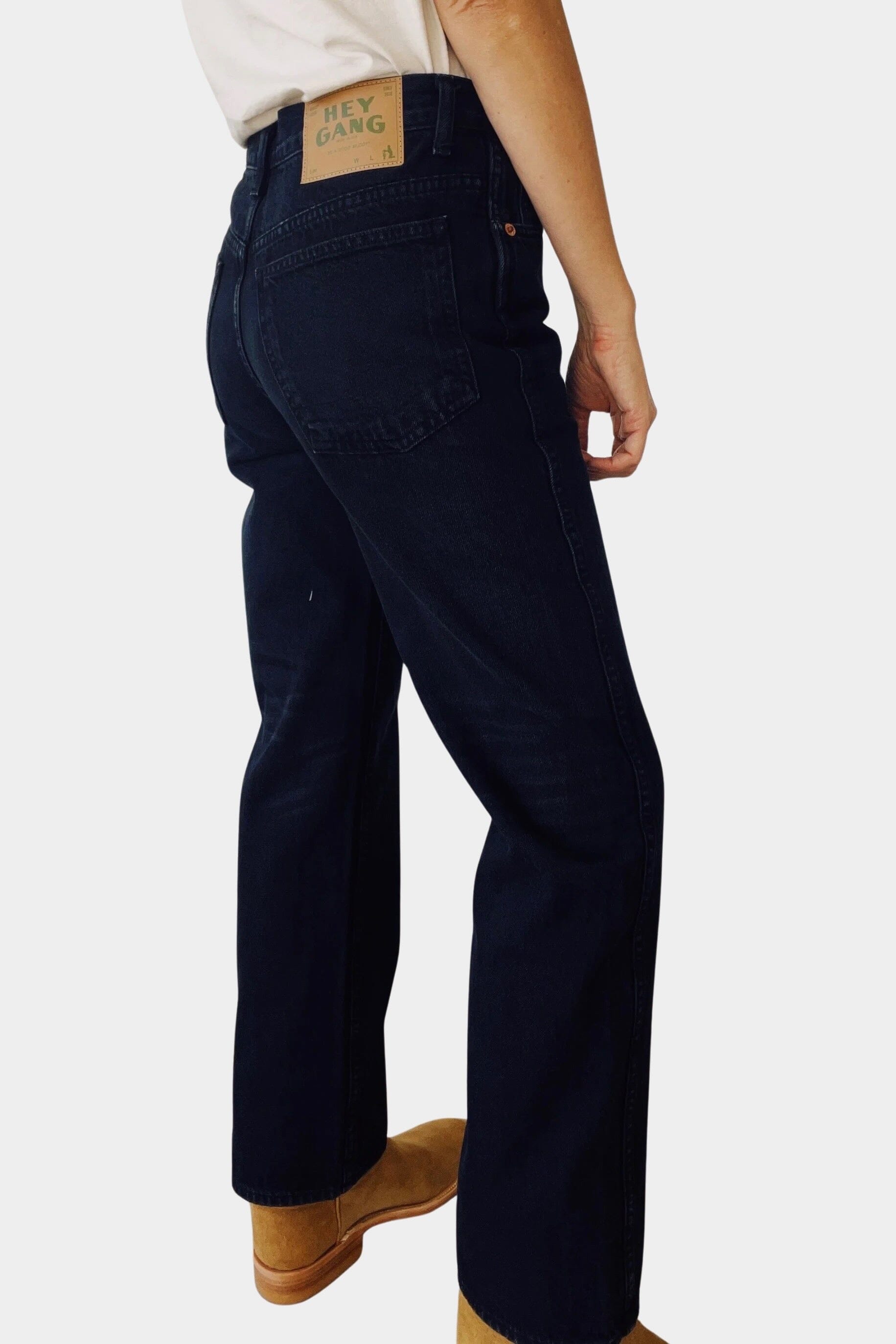 HEY GANG | The Straight - Washed Black - SHOP YUCCA Denim HEY GANG - YUCCA, Best boutique shopping in Denver, boutiques Denver, high end denim jeans online, capsule wardrobe, shop local Denver. 