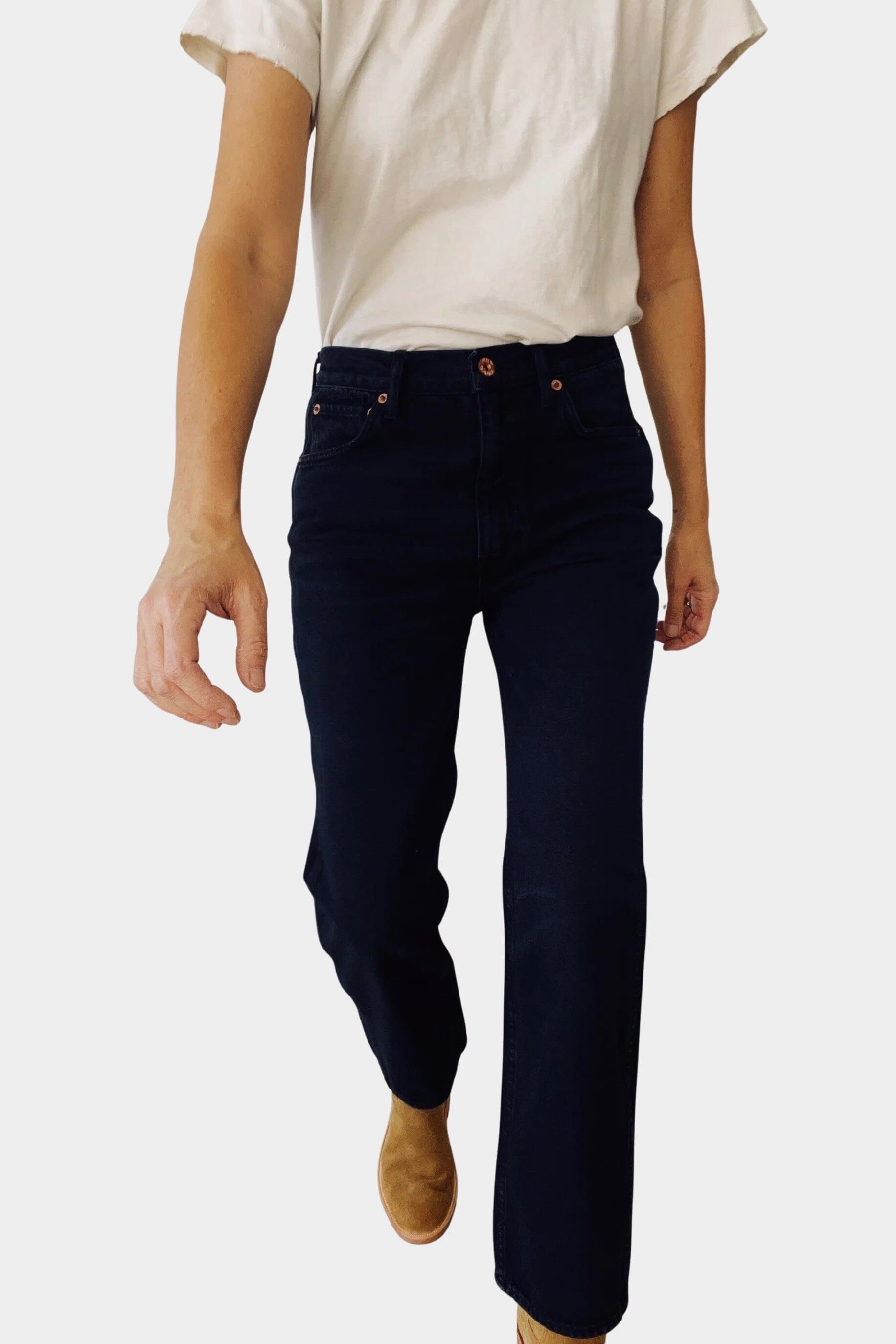 HEY GANG | The Straight - Washed Black - SHOP YUCCA Denim HEY GANG - YUCCA, Best boutique shopping in Denver, boutiques Denver, high end denim jeans online, capsule wardrobe, shop local Denver. 
