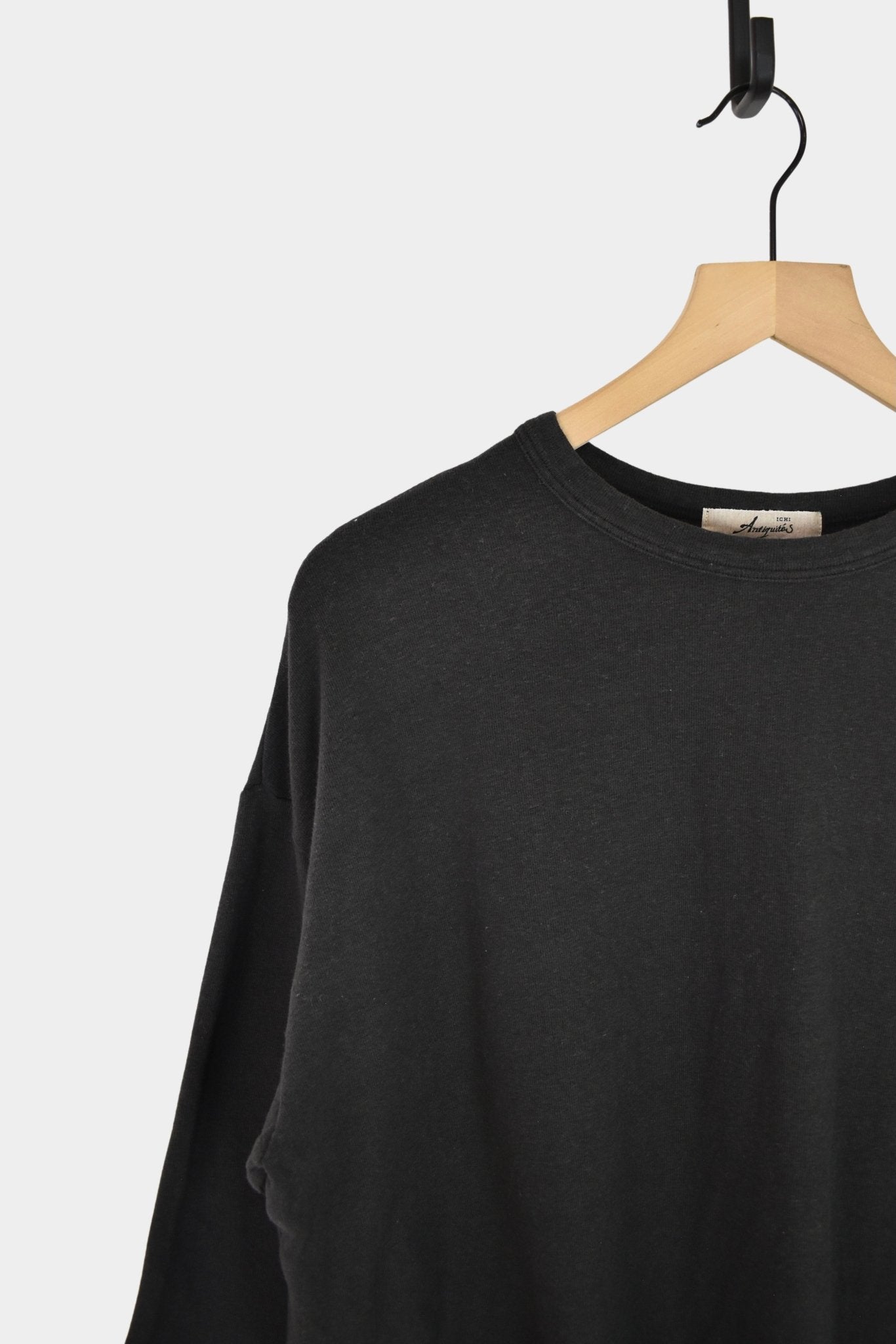 Ichi Antiquités - Cotton Pullover - Black - YUCCA, ageless fashion, Japanese clothing for women, at the moment clothes.