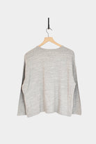 Ichi Antiquités - Cotton Pullover - Grey - Tops & Tees - YUCCA, unique clothes for women, high quality tops for women.