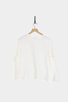 Ichi Antiquités - Cotton Pullover - White - YUCCA, ageless fashion, Japanese clothing for women, at the moment clothes.