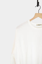 Ichi Antiquites - Cotton Pullover - White - Tops & Tees - YUCCA, ageless fashion, Japanese clothing for women.