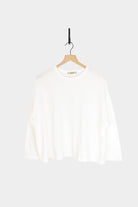 Ichi Antiquites - Cotton Pullover - White - Tops & Tees - YUCCA, ageless fashion, Japanese clothing for women.