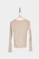 Ichi Antiquites - Cotton Ribbed Pullover - Mocha - Tops & Tees - YUCCA, ageless fashion, Japanese clothing for women.