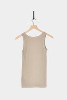 Ichi Antiquites - Cotton Tank Top - Mocha - Tops & Tees - YUCCA, boutiques denver, elevated basics.