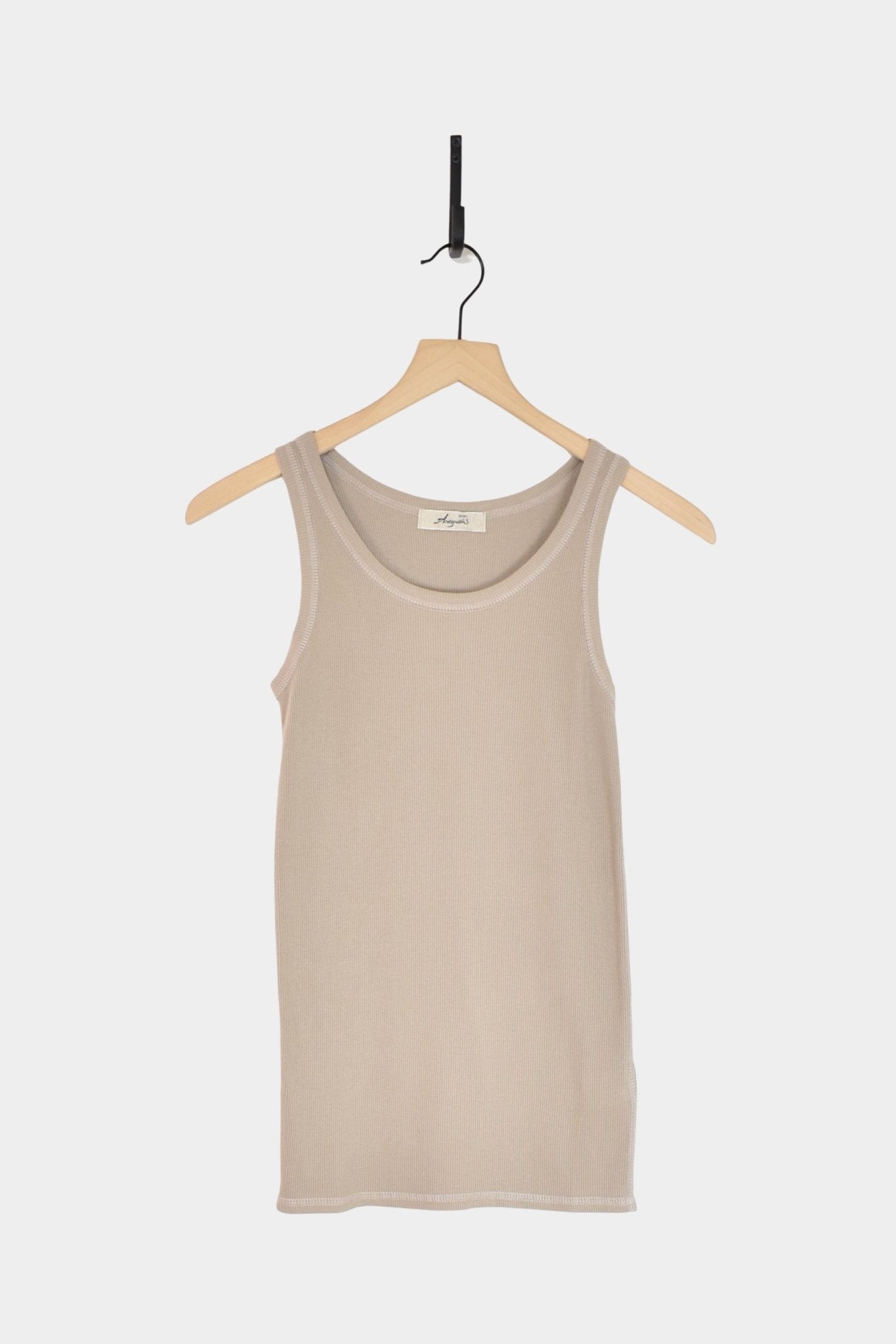 Ichi Antiquites - Cotton Tank Top - Mocha - Tops & Tees - YUCCA, boutiques denver, elevated basics.