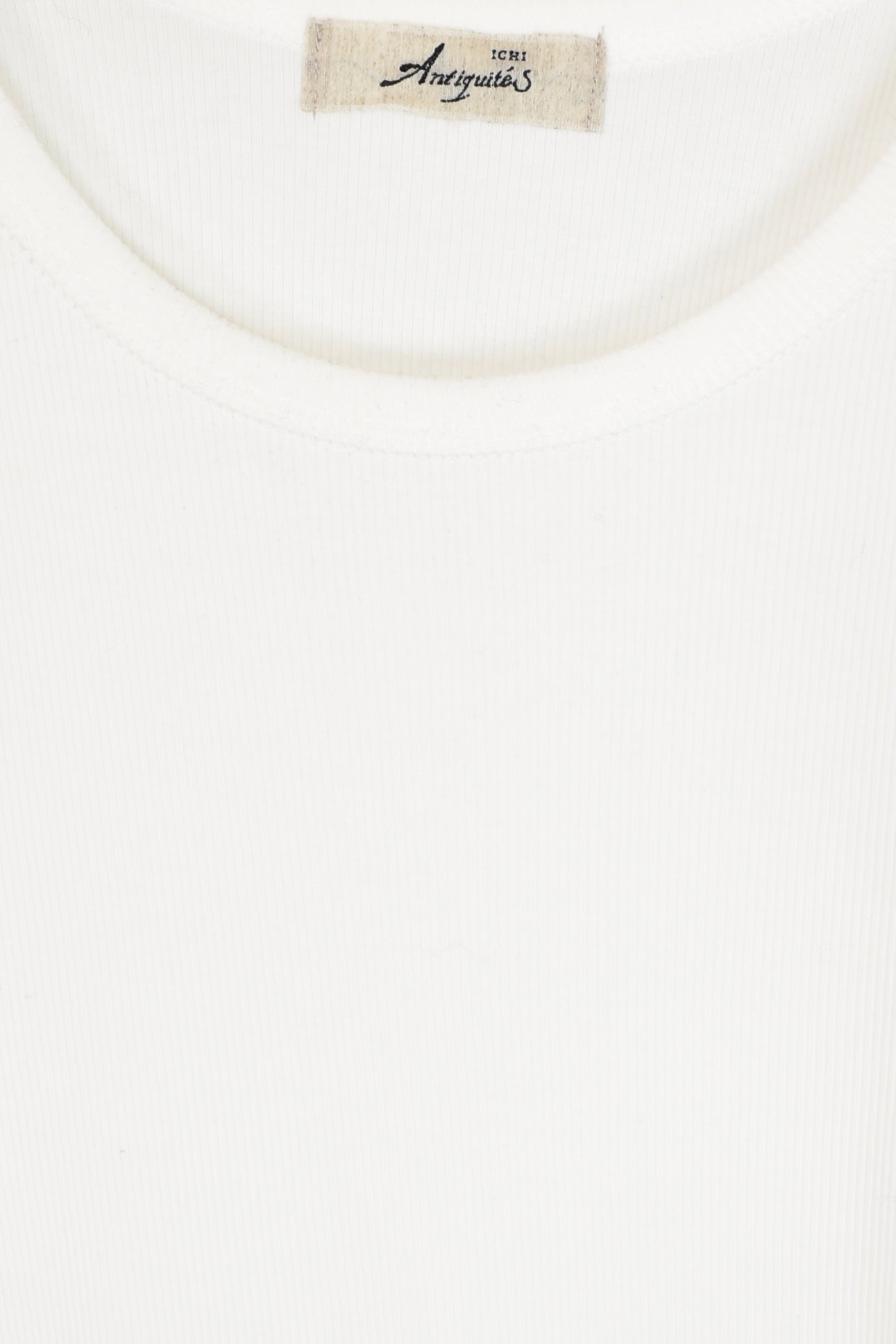 Ichi Antiquites - Cotton Tank Top - White - Tops & Tees - YUCCA, boutiques denver, elevated basics.