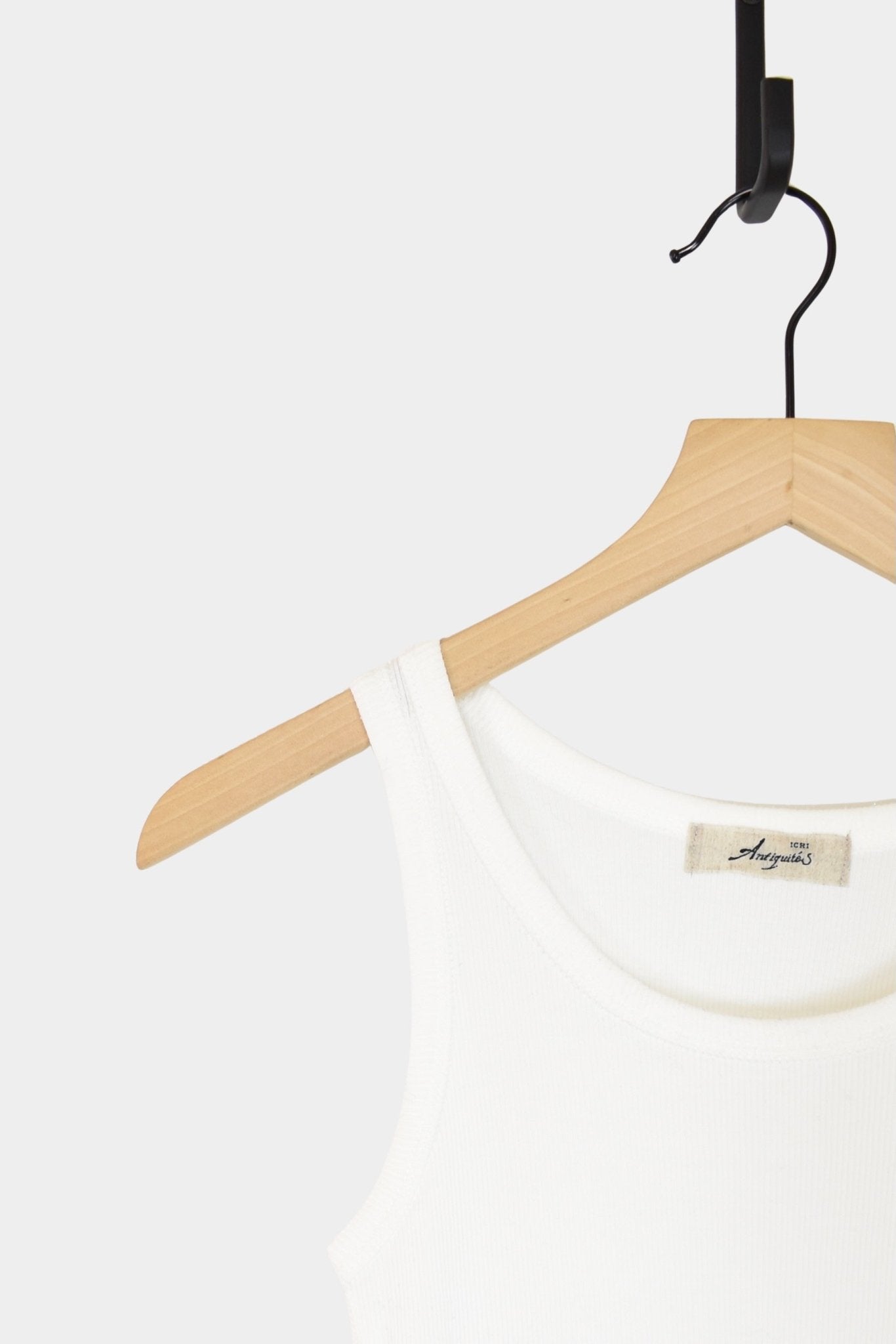 Ichi Antiquites - Cotton Tank Top - White - Tops & Tees - YUCCA, boutiques denver, elevated basics.