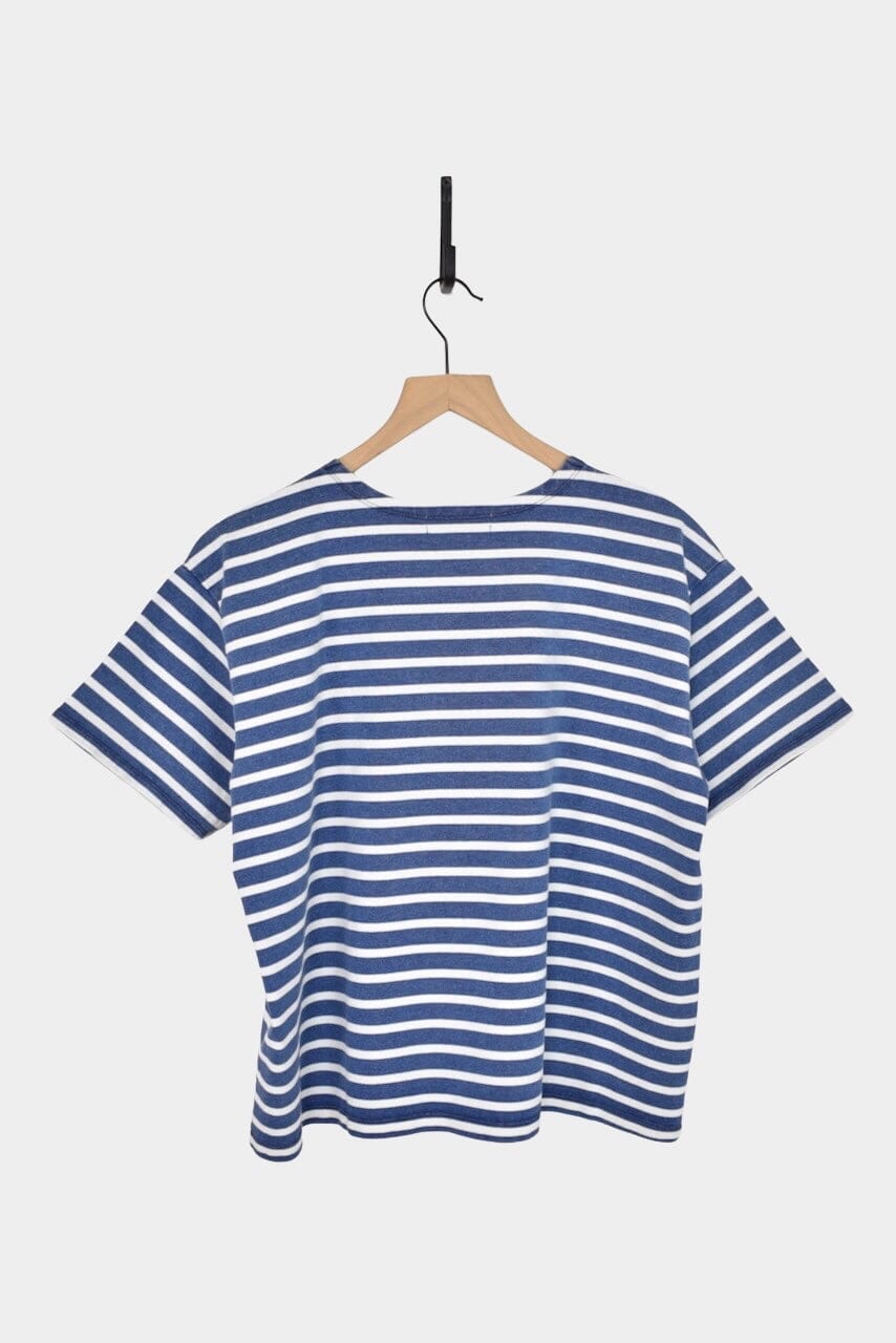 Ichi Antiquités | Indigo Short Sleeve Pullover In Blue x White - SHOP YUCCA Shirts & Tops ICHI ANTIQUITÉS - YUCCA 