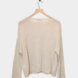 Japan Whole Garment Knit Pullover, Natural