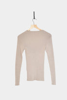 Ichi Antiquites - Japan Wholegarment Knit Pullover - Mocha - Tops & Tees - YUCCA, ageless fashion, Japanese clothing for women, at the moment clothes.