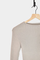 Ichi Antiquites - Japan Wholegarment Knit Pullover - Mocha - Tops & Tees - YUCCA, ageless fashion, Japanese clothing for women, at the moment clothes.