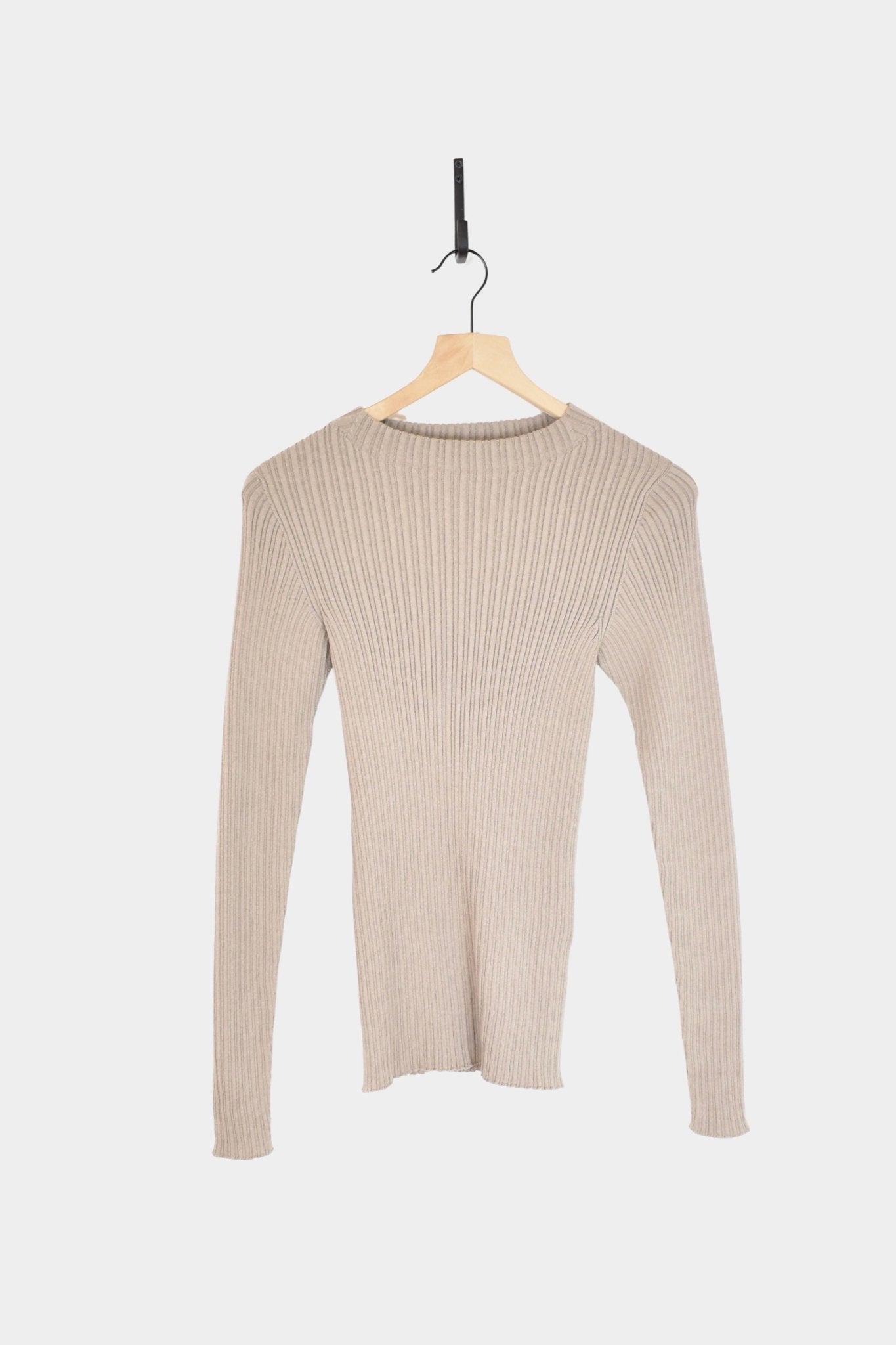 Ichi Antiquites - Japan Wholegarment Knit Pullover - Mocha - Tops & Tees - YUCCA, ageless fashion, at the moment clothes.